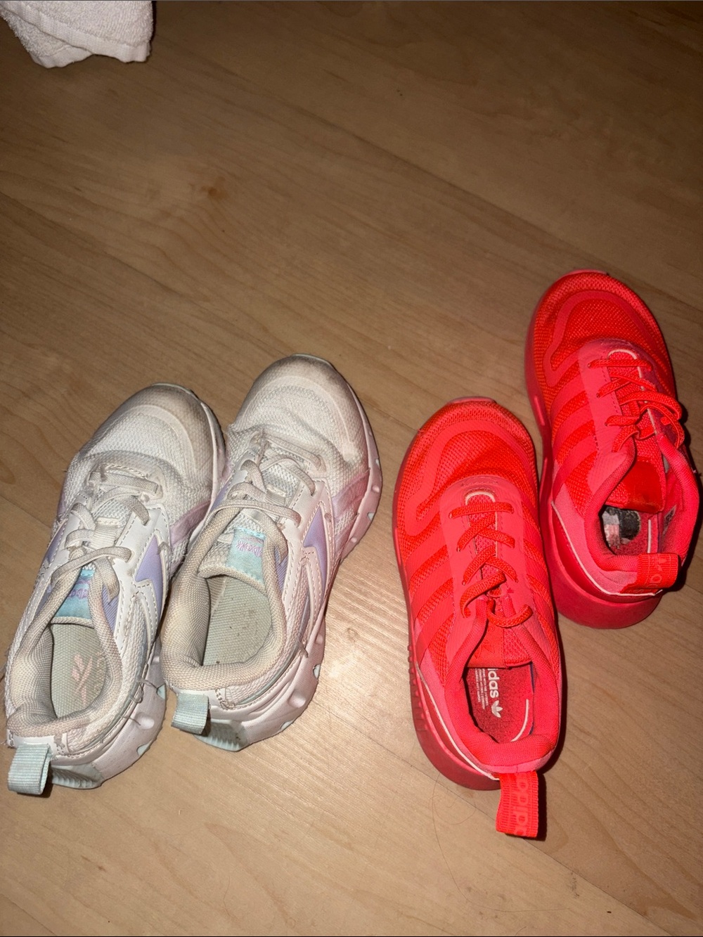 adidas Kids Neon Pink & White Dual-Pair Sneakers